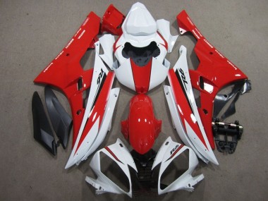 Carénage Moto Yamaha R6 2006-2007 - Blanc Rouge Noir Décalque