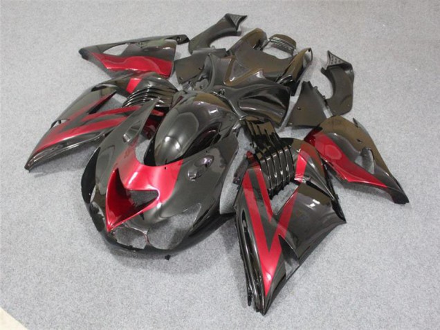 Carénages Moto ZX14R ZZR 1400 2006-2011 - Noir Rouge Carénages Moto ZX14R ZZR 1400 2006-2011 - Noir Rouge