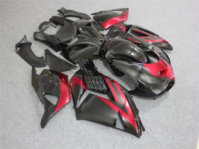 Carénages Moto ZX14R ZZR 1400 2006-2011 - Noir Rouge Carénages Moto ZX14R ZZR 1400 2006-2011 - Noir Rouge
