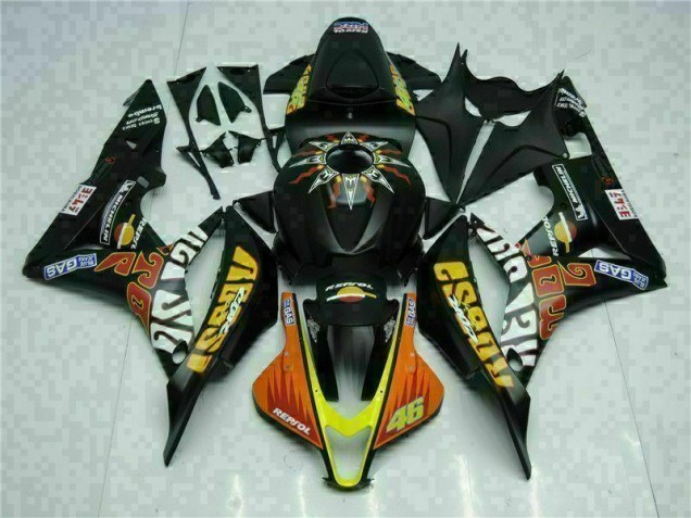 Carénage Moto Honda CBR 600 RR 2007-2008 - Noir Jaune Repsol 46 Carénage Moto Honda CBR 600 RR 2007-2008 - Noir Jaune Repsol 46