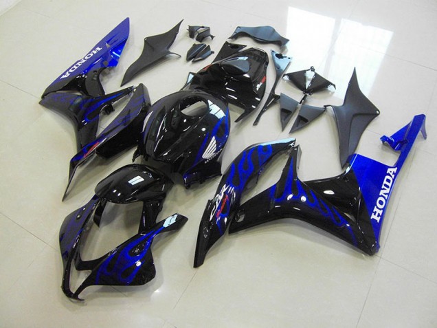 Carénage Moto Honda CBR 600 RR 2007-2008 - Noir Bleu Flamme Carénage Moto Honda CBR 600 RR 2007-2008 - Noir Bleu Flamme