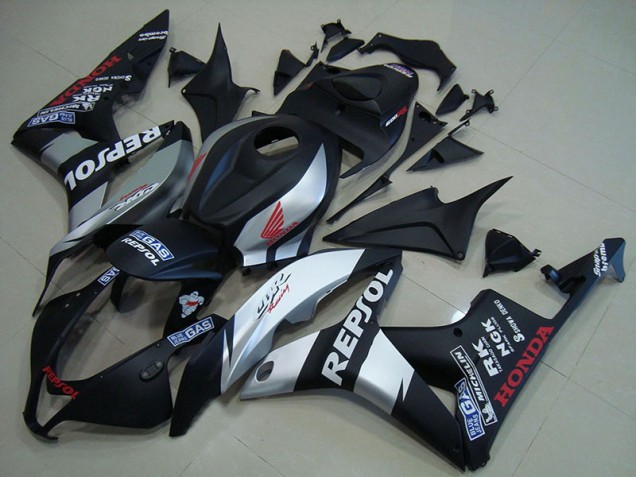 Carénage Moto Honda CBR 600 RR 2007-2008 - Noir Mat Argent Repsol Carénage Moto Honda CBR 600 RR 2007-2008 - Noir Mat Argent Repsol