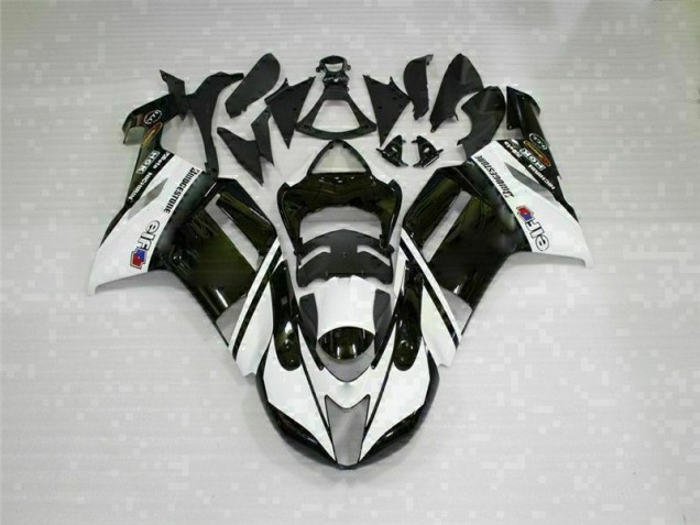 Carénages Moto ZX6R 2007-2008 - Noir Blanc Carénages Moto ZX6R 2007-2008 - Noir Blanc