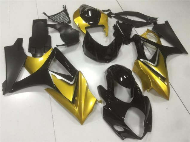 Carénages Moto Suzuki GSXR 1000 K7 2007-2008 - Or Noir Carénages Moto Suzuki GSXR 1000 K7 2007-2008 - Or Noir