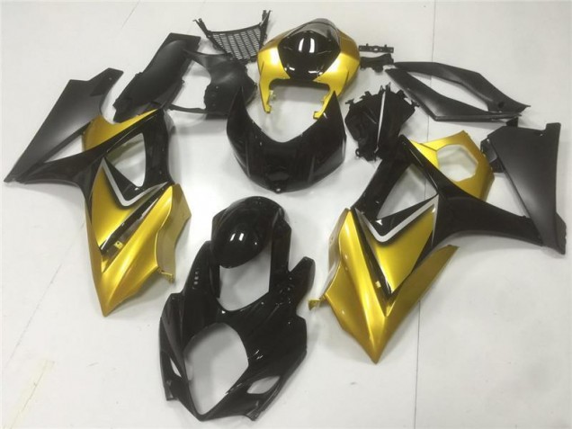 Carénages Moto Suzuki GSXR 1000 K7 2007-2008 - Or Noir Carénages Moto Suzuki GSXR 1000 K7 2007-2008 - Or Noir
