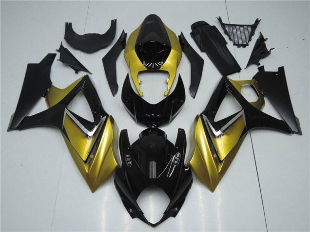 Carénages Moto Suzuki GSXR 1000 K7 2007-2008 - Or Noir Carénages Moto Suzuki GSXR 1000 K7 2007-2008 - Or Noir