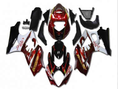 Carénage Moto Suzuki GSXR 1000 K7 2007-2008 - Rouge Blanc Noir