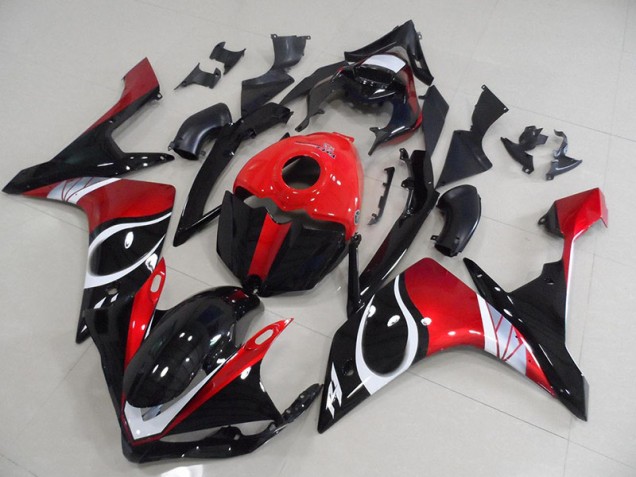 Carénage Moto Yamaha R1 2007-2008 - Noir Rouge Brillant Carénage Moto Yamaha R1 2007-2008 - Noir Rouge Brillant