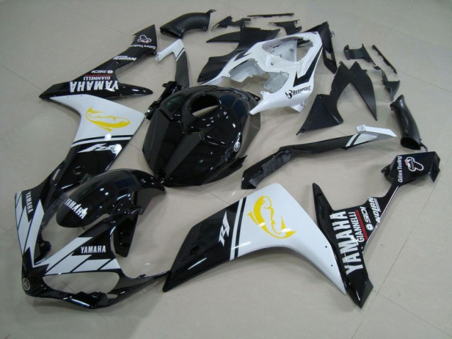 Carénage Moto Yamaha R1 2007-2008 - Noir Blanc Dolphin Carénage Moto Yamaha R1 2007-2008 - Noir Blanc Dolphin