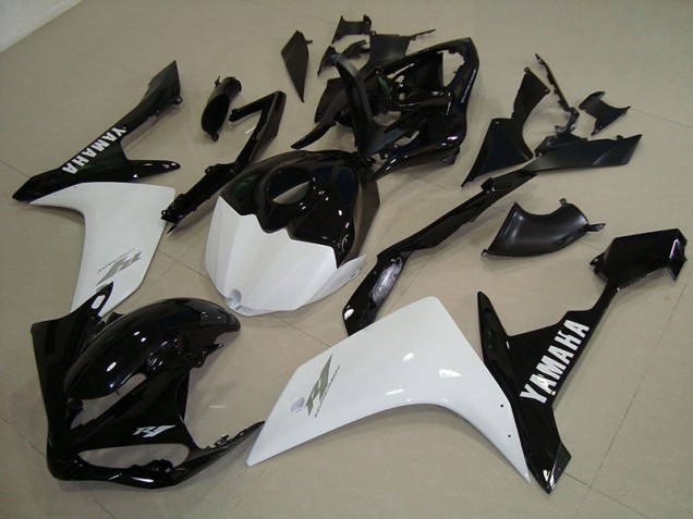 Carénage Moto Yamaha R1 2007-2008 - Noir Blanc Or Carénage Moto Yamaha R1 2007-2008 - Noir Blanc Or