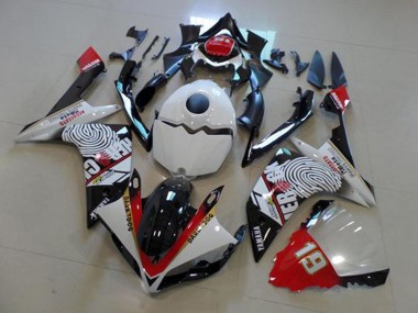 Carénage Moto Yamaha R1 2007-2008 - Noir Blanc Rouge
