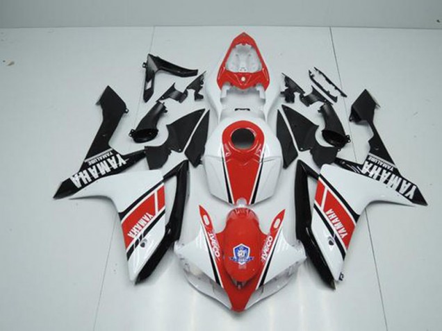 Carénage Moto Yamaha R1 2007-2008 - Factory Rouge Blanc Carénage Moto Yamaha R1 2007-2008 - Factory Rouge Blanc