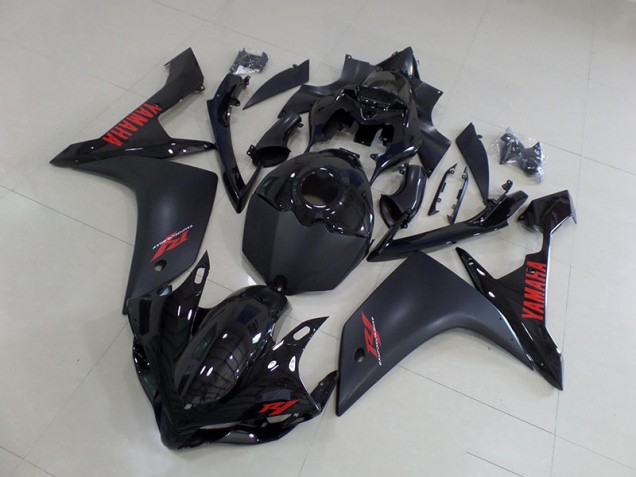Carénage Moto Yamaha R1 2007-2008 - Noir Mat Rouge Carénage Moto Yamaha R1 2007-2008 - Noir Mat Rouge