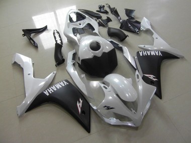 Carénage Moto Yamaha R1 2007-2008 - Blanc Nacré Noir Mat