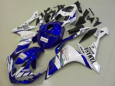 Carénage Moto Yamaha R1 2007-2008 - Blanc Bleu Tri Colour