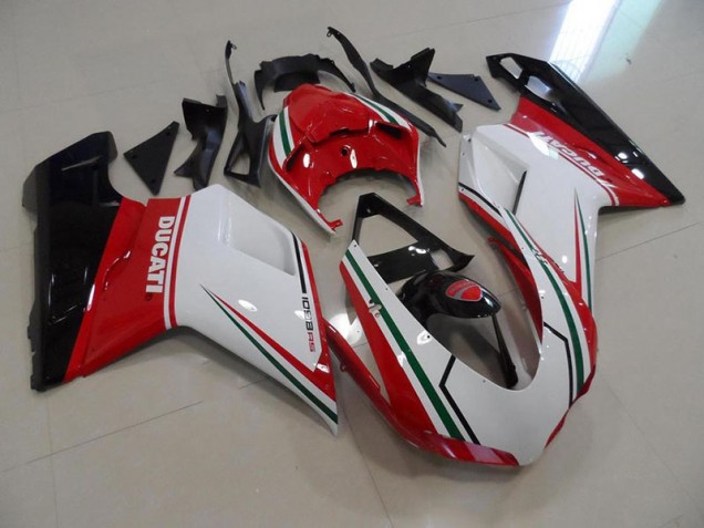 Carénages Moto Ducati 848 1098 1198 2007-2014 - Rouge Blanc Carénages Moto Ducati 848 1098 1198 2007-2014 - Rouge Blanc