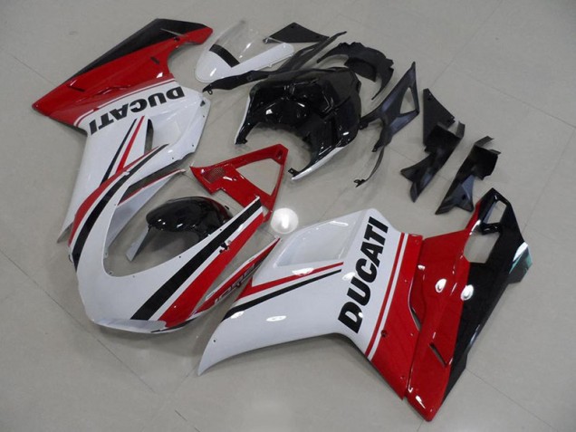 Carénage Moto Ducati 848 1098 1198 2007-2014 - Rouge Blanc Noir Carénage Moto Ducati 848 1098 1198 2007-2014 - Rouge Blanc Noir