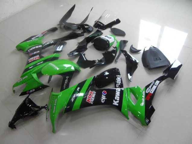 Carénage Moto ZX10R 2008-2010 - Vert Noir Kick Carénage Moto ZX10R 2008-2010 - Vert Noir Kick