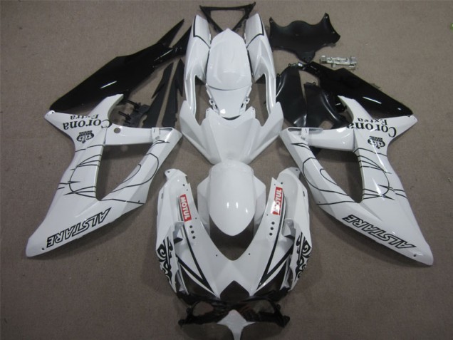 Carénage Moto Suzuki GSXR 600 K8 2008-2010 - Blanc Noir Corona Extra Motul Carénage Moto Suzuki GSXR 600 K8 2008-2010 - Blanc Noir Corona Extra Motul