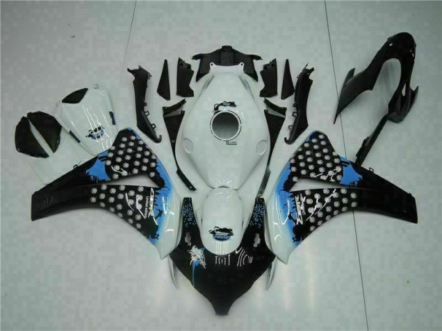 Kit Carénages Motos Complet Honda CBR 1000 RR 2008-2011 - Blanc Noir Kit Carénages Motos Complet Honda CBR 1000 RR 2008-2011 - Blanc Noir
