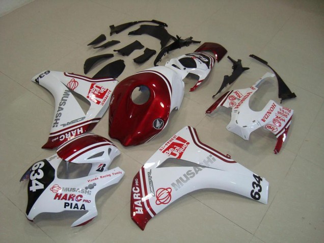 Carénage Moto Honda CBR 1000 RR 2008-2011 - Blanc Rouge HARC Pro PIAA 634 Carénage Moto Honda CBR 1000 RR 2008-2011 - Blanc Rouge HARC Pro PIAA 634