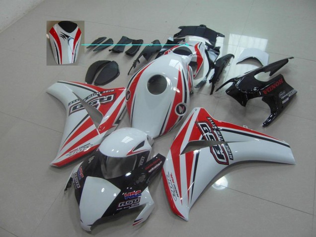 Carénage Moto Honda CBR 1000 RR 2008-2011 - Blanc Rouge Rsd Carénage Moto Honda CBR 1000 RR 2008-2011 - Blanc Rouge Rsd