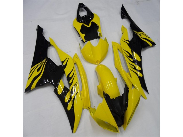 Carénage Moto Yamaha R6 2008-2016 - Jaune Noir Carénage Moto Yamaha R6 2008-2016 - Jaune Noir