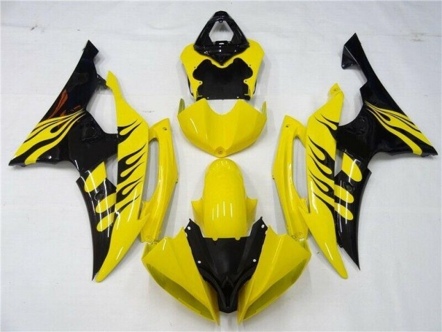 Carénage Moto Yamaha R6 2008-2016 - Jaune Noir Carénage Moto Yamaha R6 2008-2016 - Jaune Noir