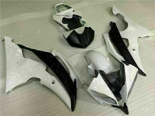 Kit Carénages Motos & Plastique Yamaha R6 2008-2016 - Blanc Noir Kit Carénages Motos & Plastique Yamaha R6 2008-2016 - Blanc Noir