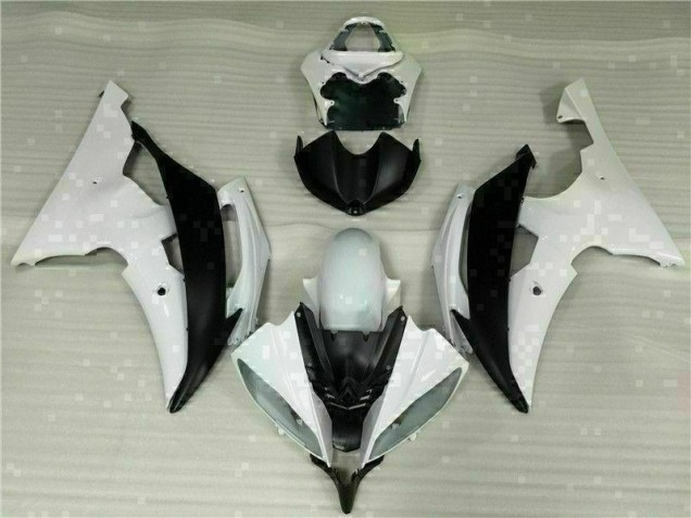 Kit Carénages Motos & Plastique Yamaha R6 2008-2016 - Blanc Noir Kit Carénages Motos & Plastique Yamaha R6 2008-2016 - Blanc Noir