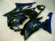 Carénage Moto Yamaha R6 2008-2016 - Bleu Flamme Noir Carénage Moto Yamaha R6 2008-2016 - Bleu Flamme Noir