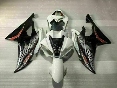 Kit Carénages Motos Complet Yamaha R6 2008-2016 - Blanc Noir