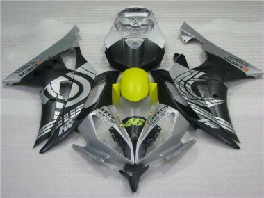 Carénage Moto Yamaha R6 2008-2016 - Jaune Noir Argent