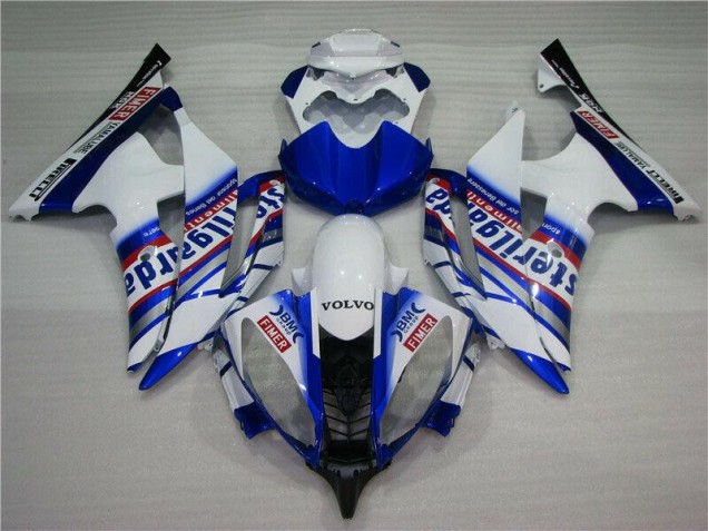 Carénage Moto Yamaha R6 2008-2016 - Blanc Bleu Sterilgarda Volvo Carénage Moto Yamaha R6 2008-2016 - Blanc Bleu Sterilgarda Volvo