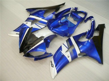 Carénages Moto Yamaha R6 2008-2016 - Bleu Blanc Noir