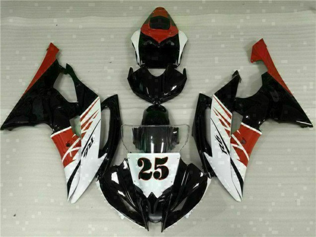 Kit Carénages Motos Yamaha R6 2008-2016 - Blanc Noir Kit Carénages Motos Yamaha R6 2008-2016 - Blanc Noir