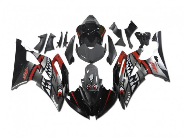Carénage Moto Yamaha R6 2008-2016 - Gris Rouge Requin Carénage Moto Yamaha R6 2008-2016 - Gris Rouge Requin