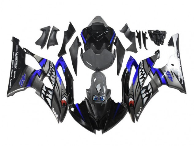 Carénage Moto Yamaha R6 2008-2016 - Gris Bleu Requin