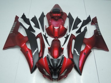 Carénage Moto Yamaha R6 2008-2016 - Rouge Bonbon et Noir