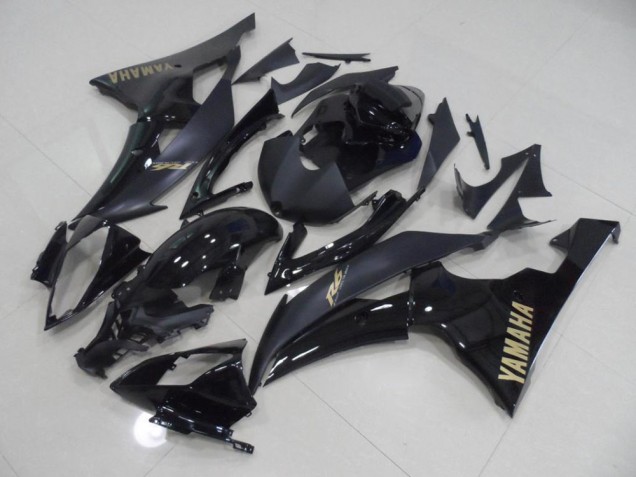 Carénage Moto Yamaha R6 2008-2016 - Noir avec Or Décalque Carénage Moto Yamaha R6 2008-2016 - Noir avec Or Décalque