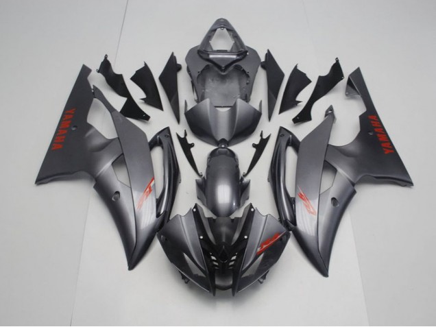 Carénage Moto Yamaha R6 2008-2016 - Noir Mat Gris Carénage Moto Yamaha R6 2008-2016 - Noir Mat Gris