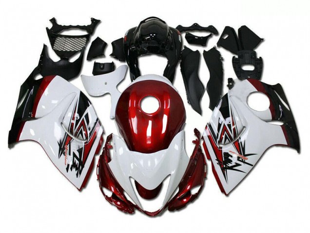 Carénage Moto Suzuki GSXR 1300 Hayabusa 2008-2019 - Blanc Rouge Carénage Moto Suzuki GSXR 1300 Hayabusa 2008-2019 - Blanc Rouge