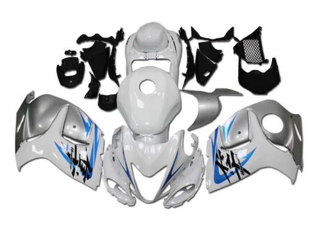 Carénage Moto Suzuki GSXR 1300 Hayabusa 2008-2019 - Blanc Bleu
