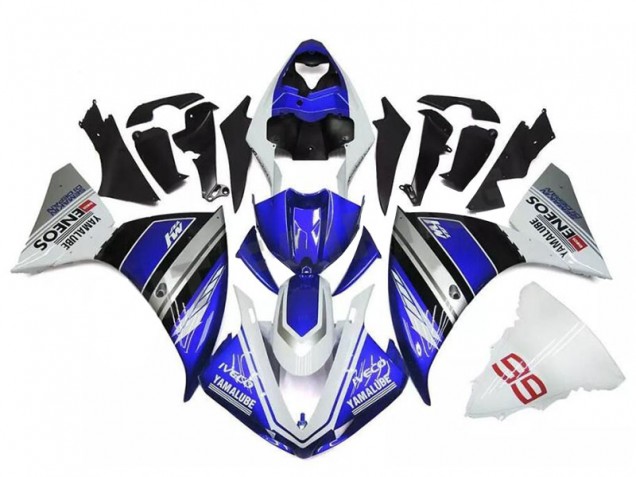 Carénage Moto Yamaha R1 2009-2011 - Blanc Bleu Argent Carénage Moto Yamaha R1 2009-2011 - Blanc Bleu Argent