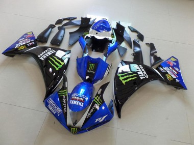 Carénages Moto Yamaha R1 2009-2011 - Bleu Noir Monster