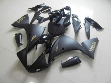 Carénage Moto Yamaha R1 2009-2011 - Noir Mat Or Décalque