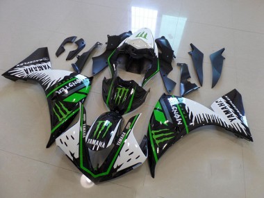 Carénage Moto Yamaha R1 2009-2011 - Blanc Vert Big Monster