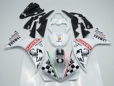 Carénage Moto Yamaha R1 2009-2011 - Blanc Noir Abrath