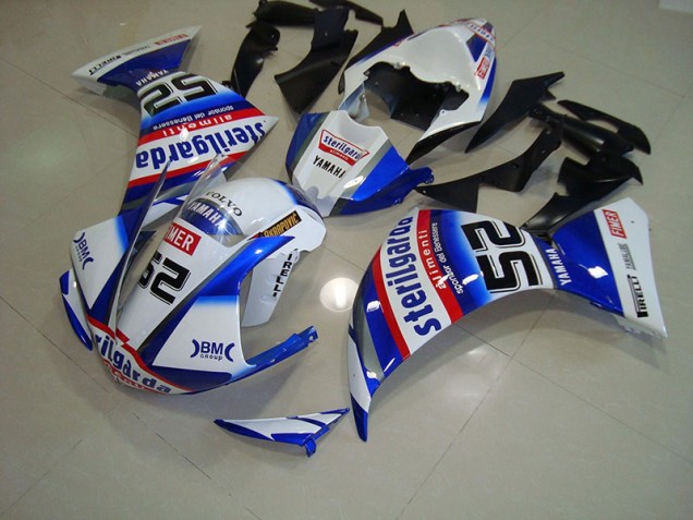 Carénage Moto Yamaha R1 2009-2011 - Blanc Noir Sterilgarda Carénage Moto Yamaha R1 2009-2011 - Blanc Noir Sterilgarda