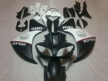 Carénage Moto Yamaha R1 2009-2011 - Noir Mat Blanc